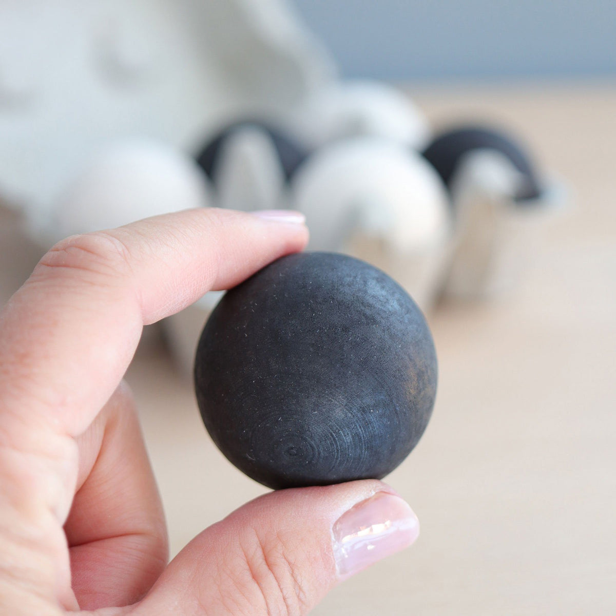 Grimm's Six Monochrome Wooden Balls Set