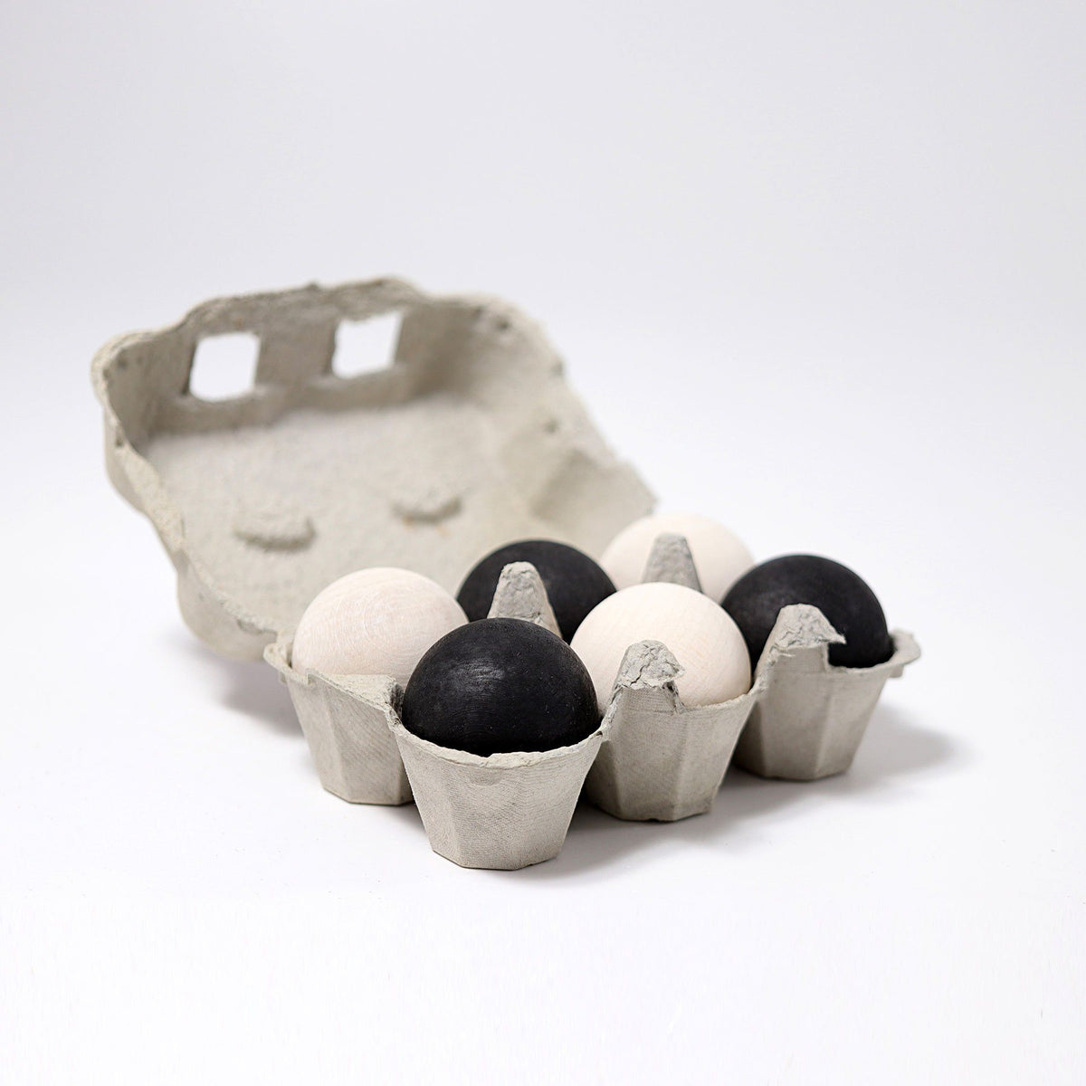 Grimm's Six Monochrome Wooden Balls Set