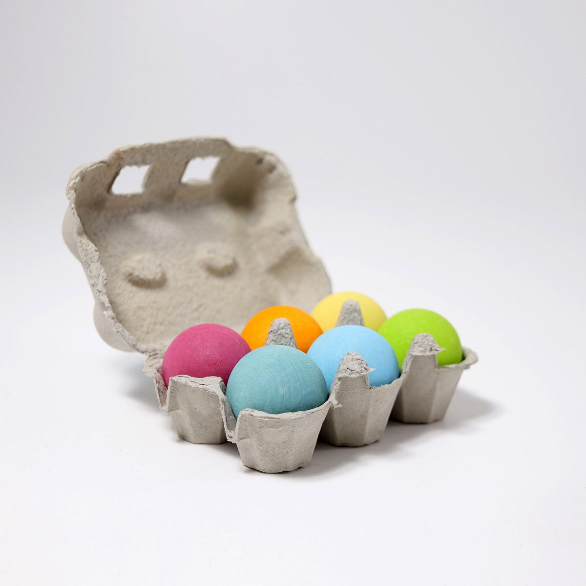 Grimm's Six Pastel Wooden Ball Set