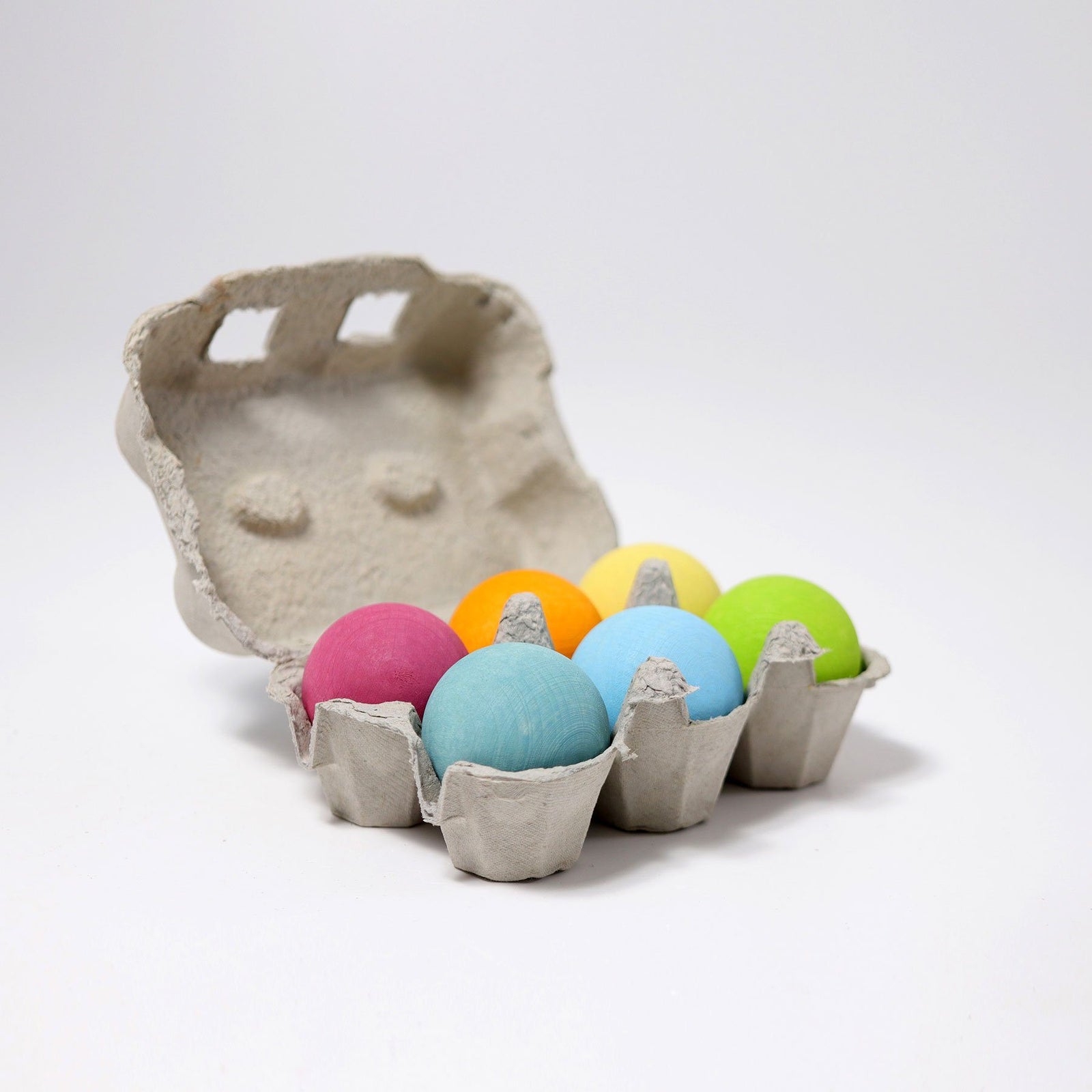 Grimm's Six Pastel Wooden Ball Set