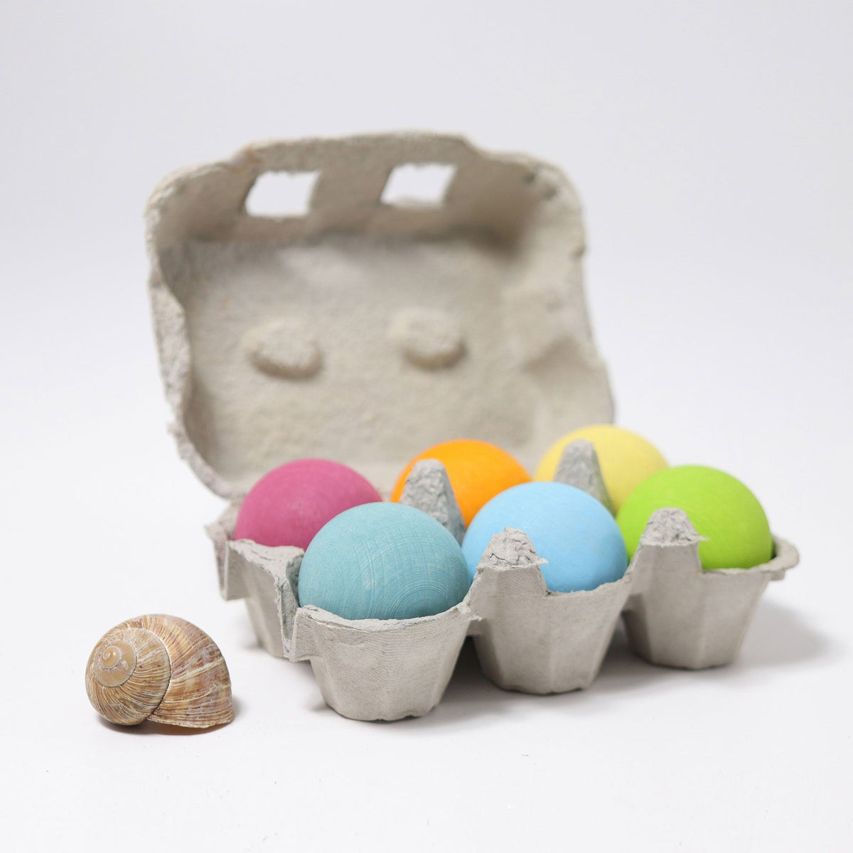 Grimm's Six Pastel Wooden Ball Set