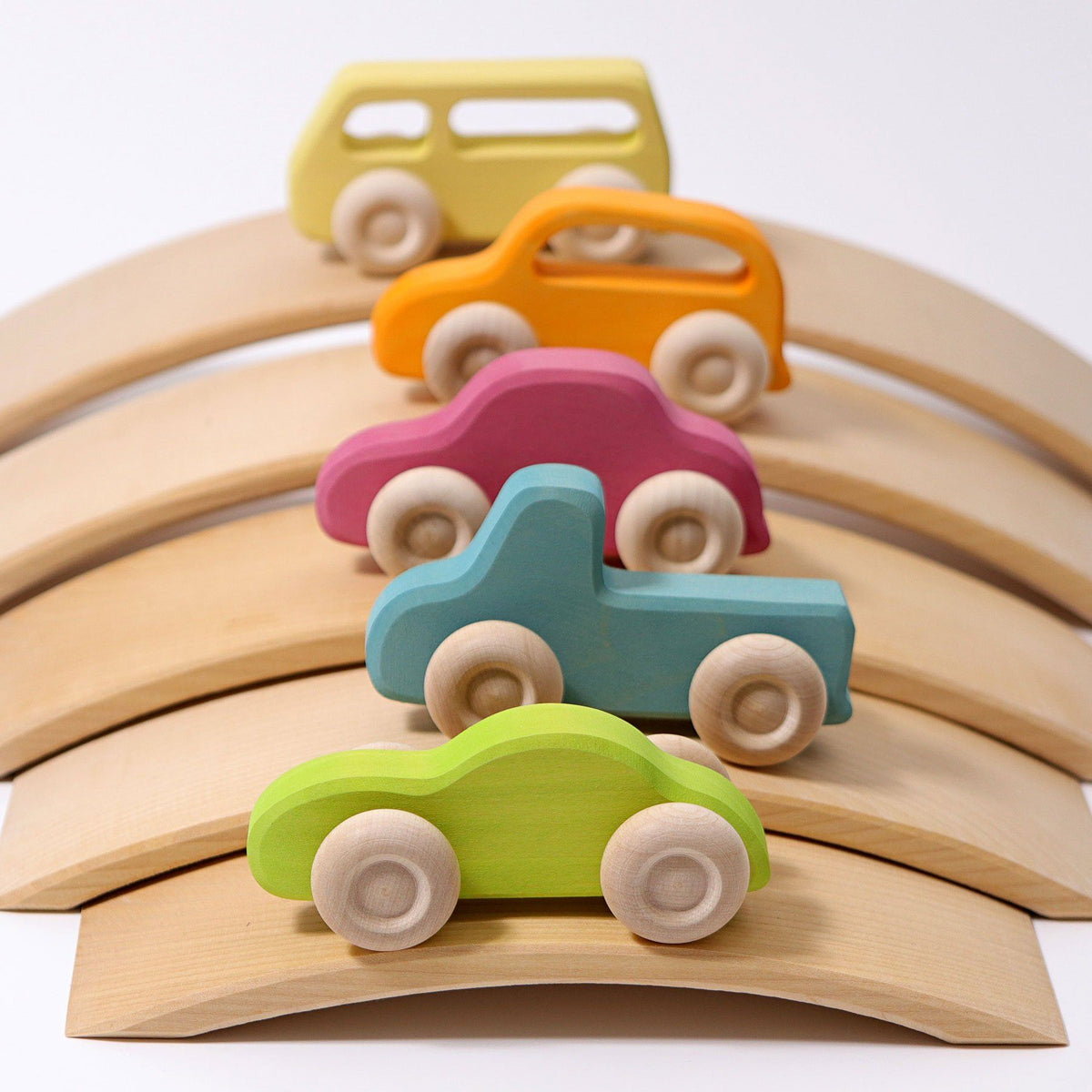 Grimm's Slimline Wooden Cars
