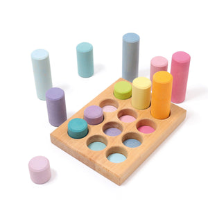 Grimm's Small Pastel Roller Stacking Game