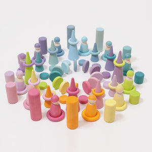 Grimm's Small Pastel Roller Stacking Game