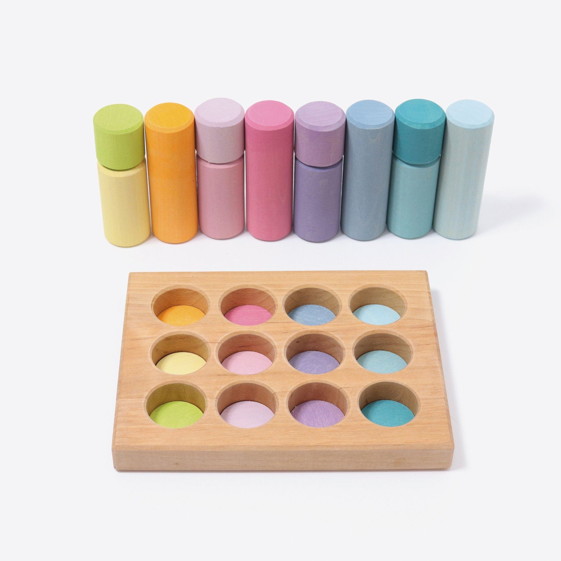 Grimm's Small Pastel Roller Stacking Game