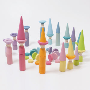 Grimm's Small Pastel Roller Stacking Game