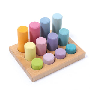 Grimm's Small Pastel Roller Stacking Game