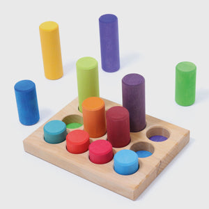 Grimm's Small Rainbow Rollers Stacking Game