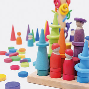 Grimm's Small Rainbow Rollers Stacking Game