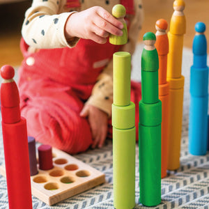 Grimm's Small Rainbow Rollers Stacking Game