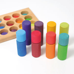Grimm's Small Rainbow Rollers Stacking Game