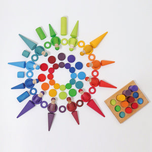 Grimm's Small Rainbow Rollers Stacking Game