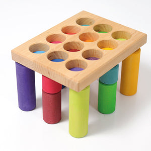 Grimm's Small Rainbow Rollers Stacking Game