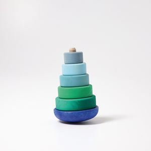 Grimm's Wobbly Stacking Tower -- Blue
