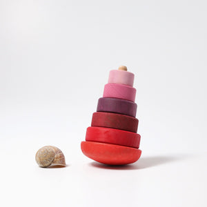Grimm's Wobbly Stacking Tower -- Pink