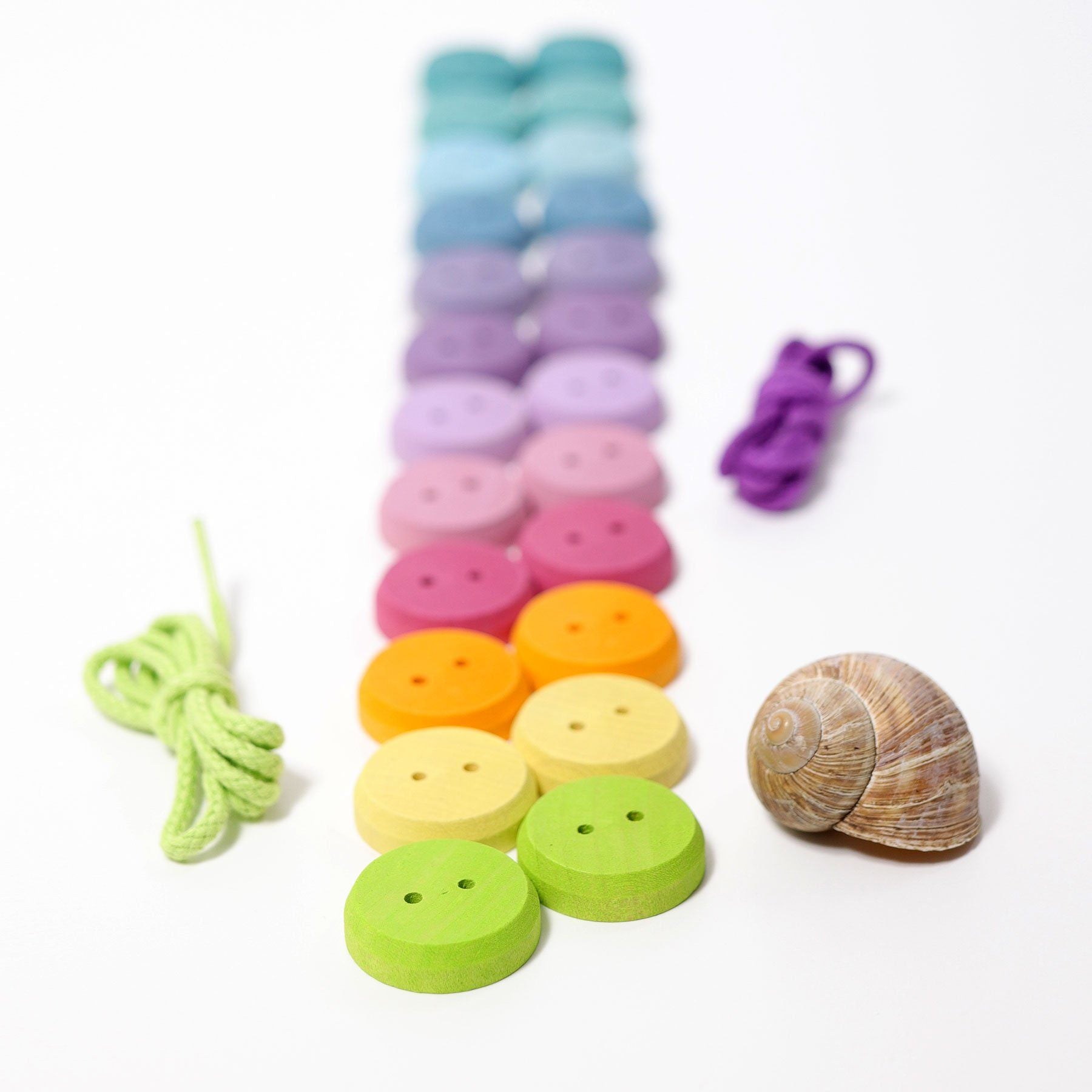 Grimm's Wooden Buttons -- Pastel