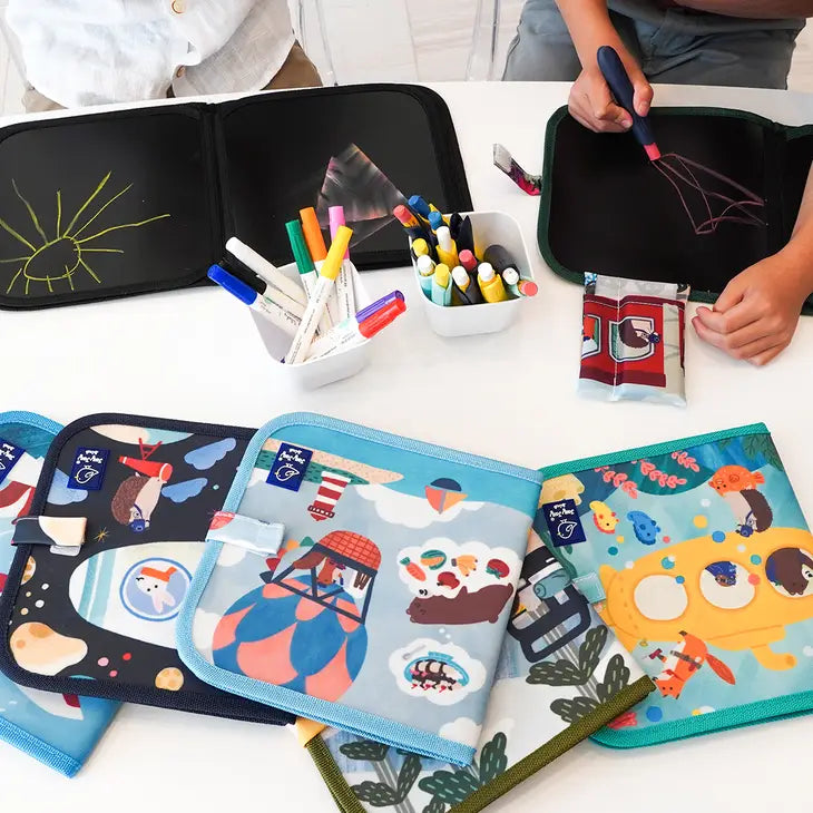 Jaq Jaq Doodle It & Go Erasable Book -- Spaceships