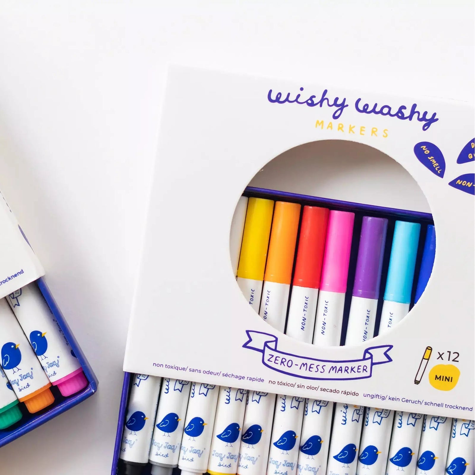 Jaq Jaq Wishy Washy Markers Mini -- Set of 12