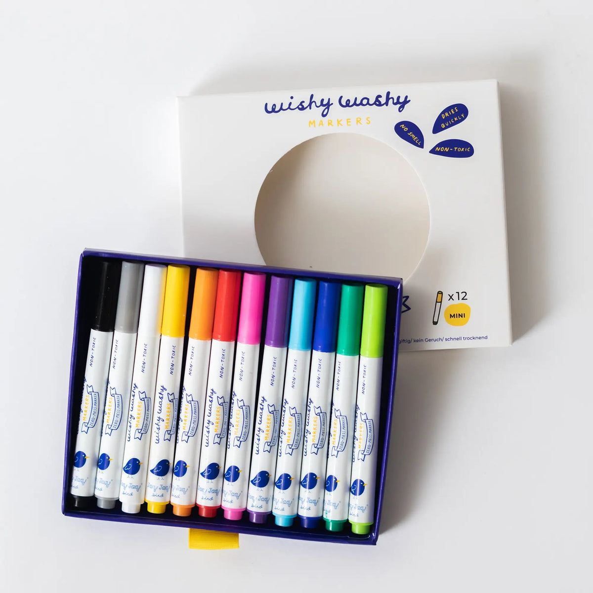 Jaq Jaq Wishy Washy Markers Mini -- Set of 12