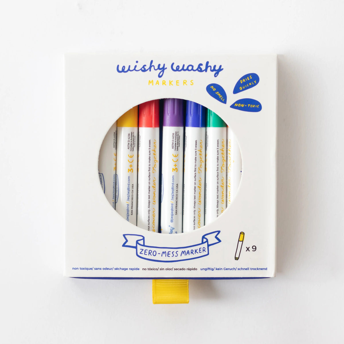 Jaq Jaq Wishy Washy Markers -- Set of 9