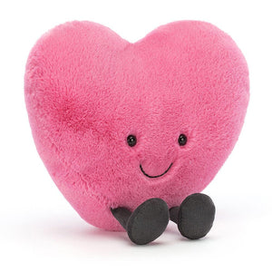 Jellycat Amusable Hot Pink Heart (Small)