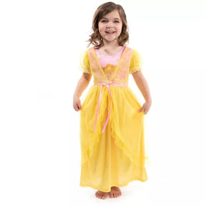 Little Adventures Yellow Beauty Nightgown with Yellow Robe