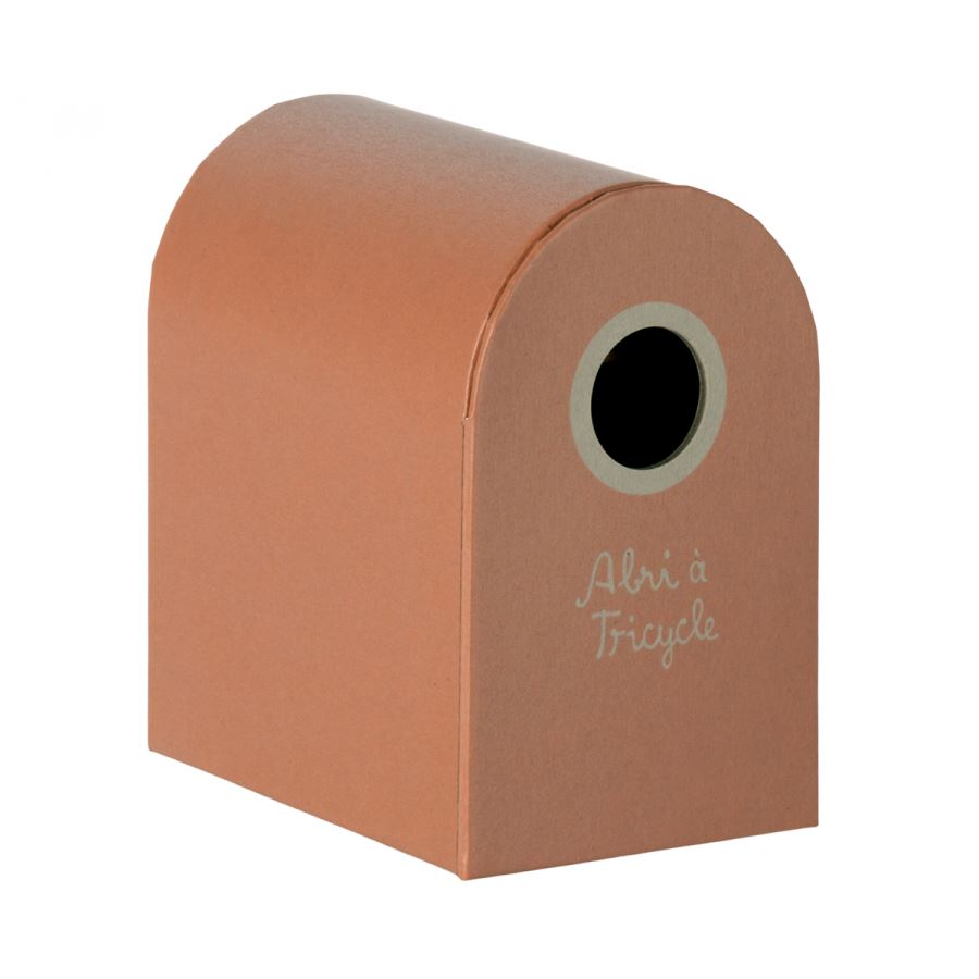 Maileg Abri a Tricycle, Mouse -- Coral