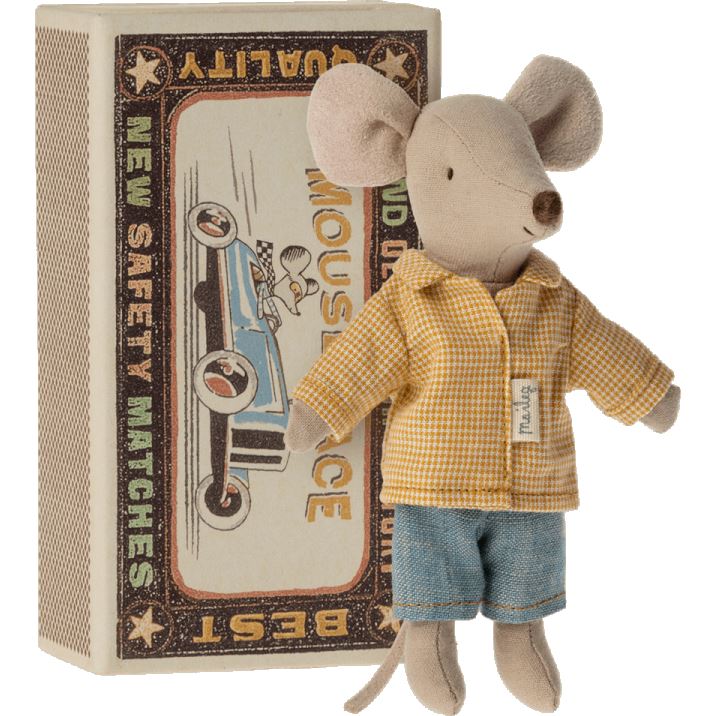 Maileg Big Brother Mouse in Matchbox