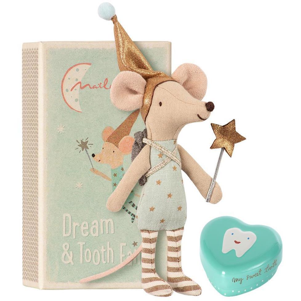 Maileg Big Brother Tooth Fairy Mouse in Matchbook with Metal Box