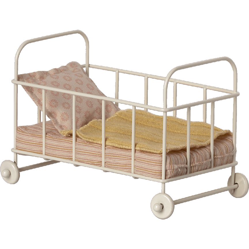 Maileg Cot Bed, Micro -- Rose