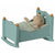 Maileg Cradle, Baby Mouse -- Blue
