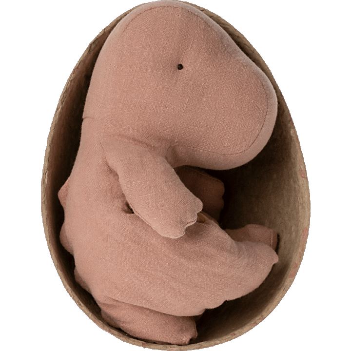 Maileg Gantosaurus in Egg, Small -- Old Rose