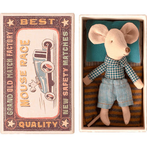 Maileg Little Brother Mouse in Matchbox