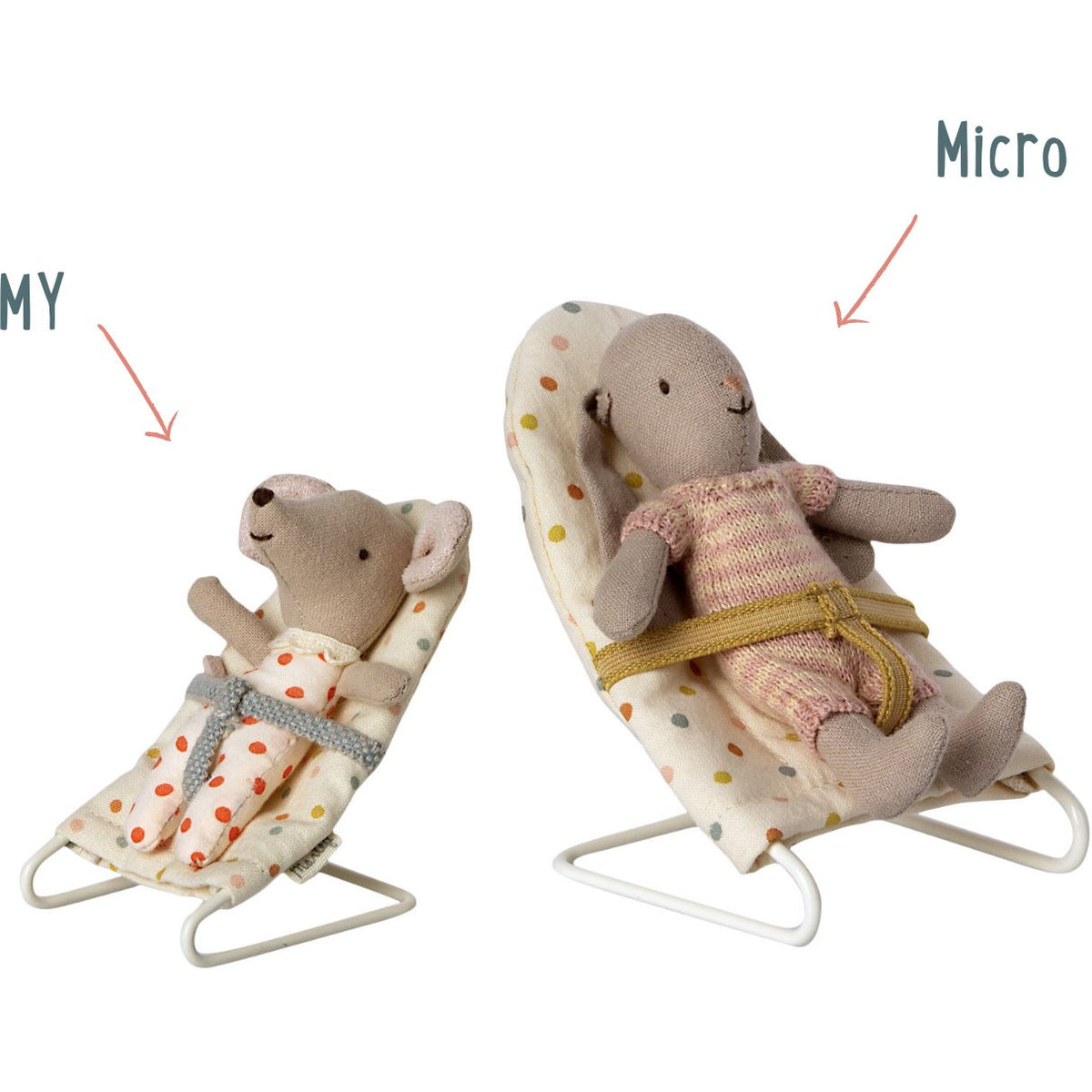 Maileg Babysitter, Micro -- Multi-color Dots