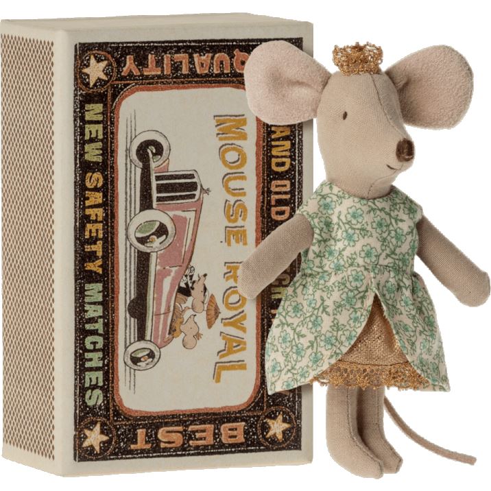 Maileg Princess Mouse, Little Sister in Matchbox