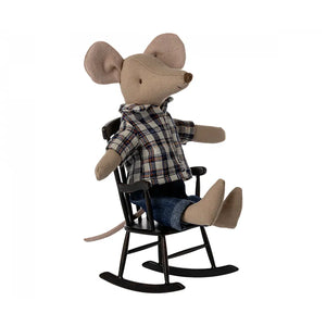 Maileg Rocking Chair, Mouse -- Anthracite