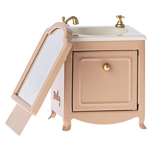 Maileg Sink with Mirror, Mouse -- Dark Powder
