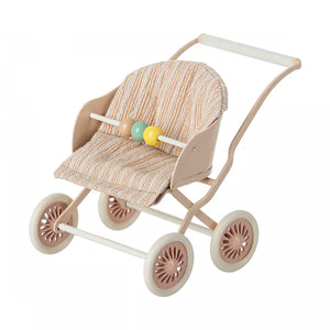 Maileg Stroller, Baby Mice -- Rose