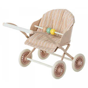 Maileg Stroller, Baby Mice -- Rose