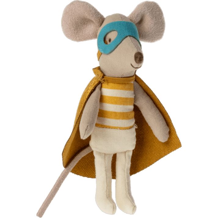 Maileg Superhero Mouse, Little Brother in Matchbox