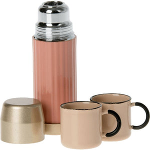 Maileg Thermos and Cups -- Soft Coral