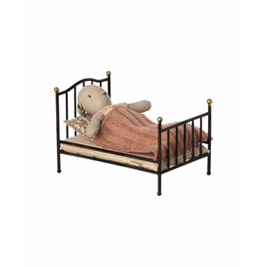 Maileg Vintage Bed, Mouse -- Anthracite