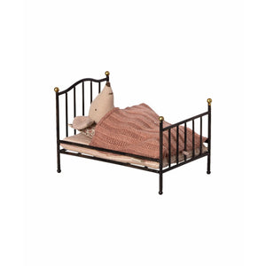 Maileg Vintage Bed, Mouse -- Anthracite