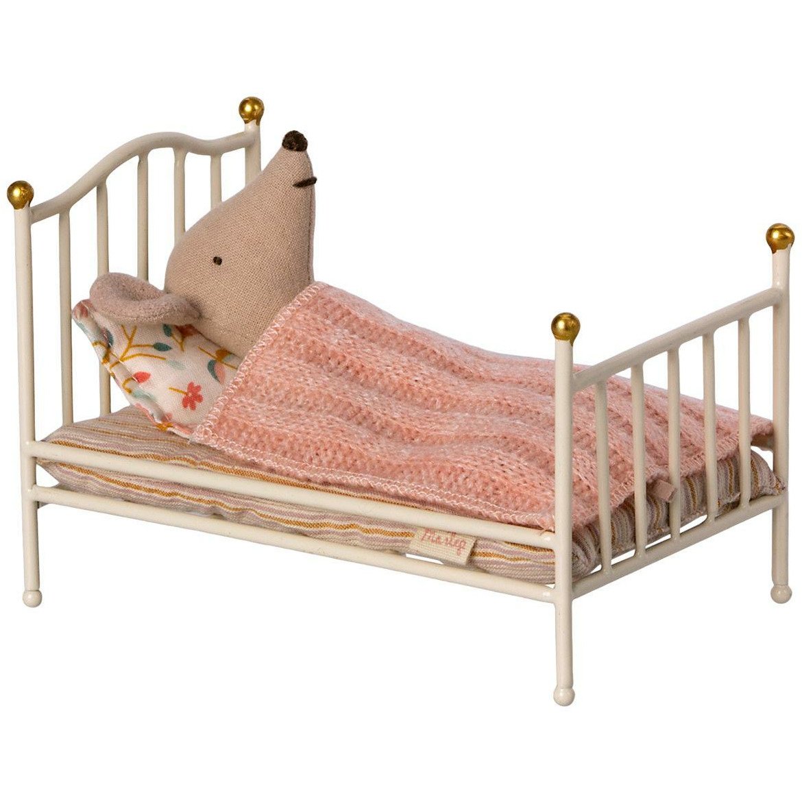 Maileg Vintage Bed, Mouse -- Off White