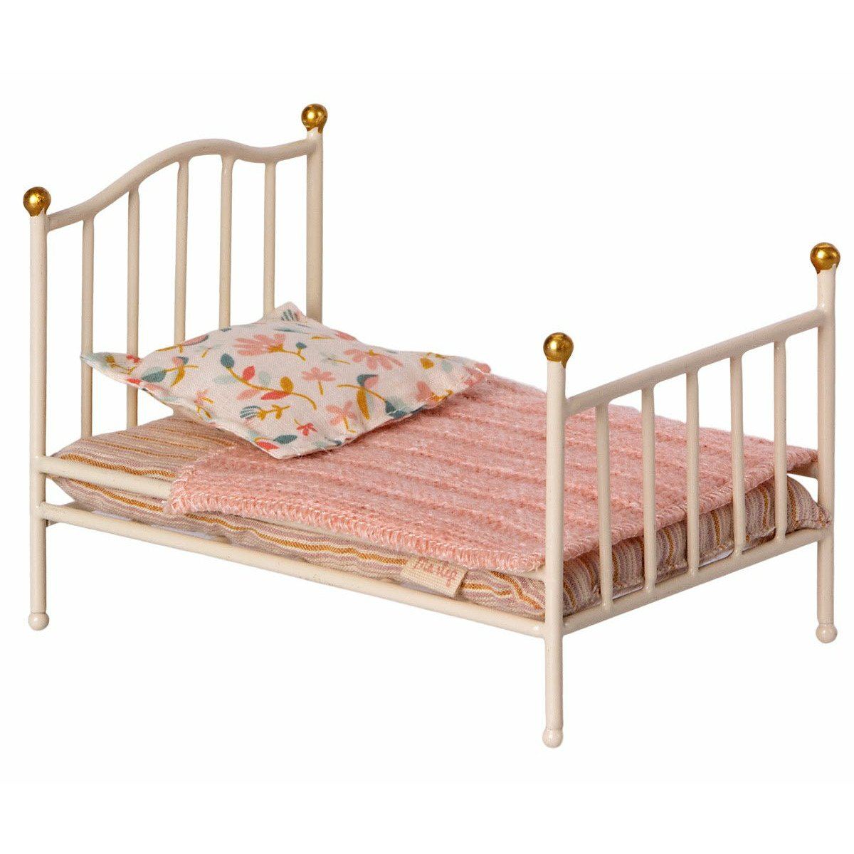 Maileg Vintage Bed, Mouse -- Off White
