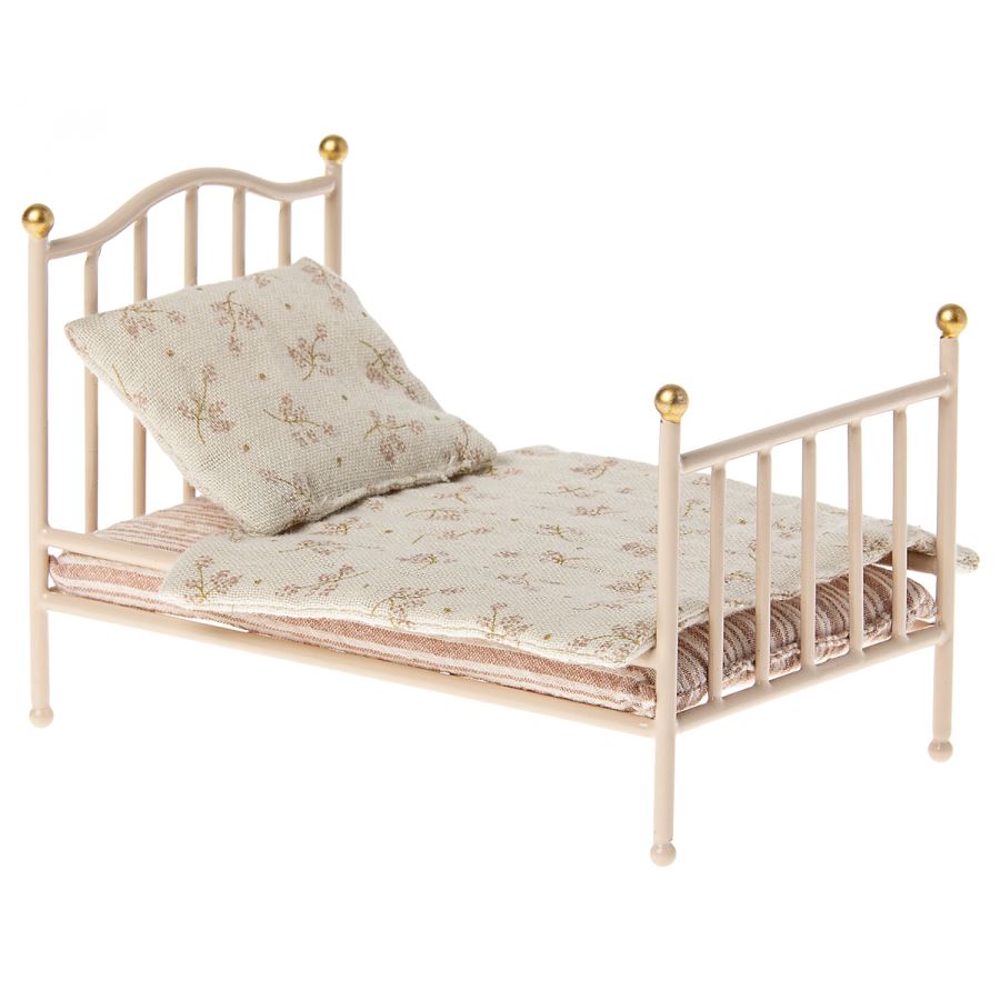 Maileg Vintage Bed, Mouse -- Rose