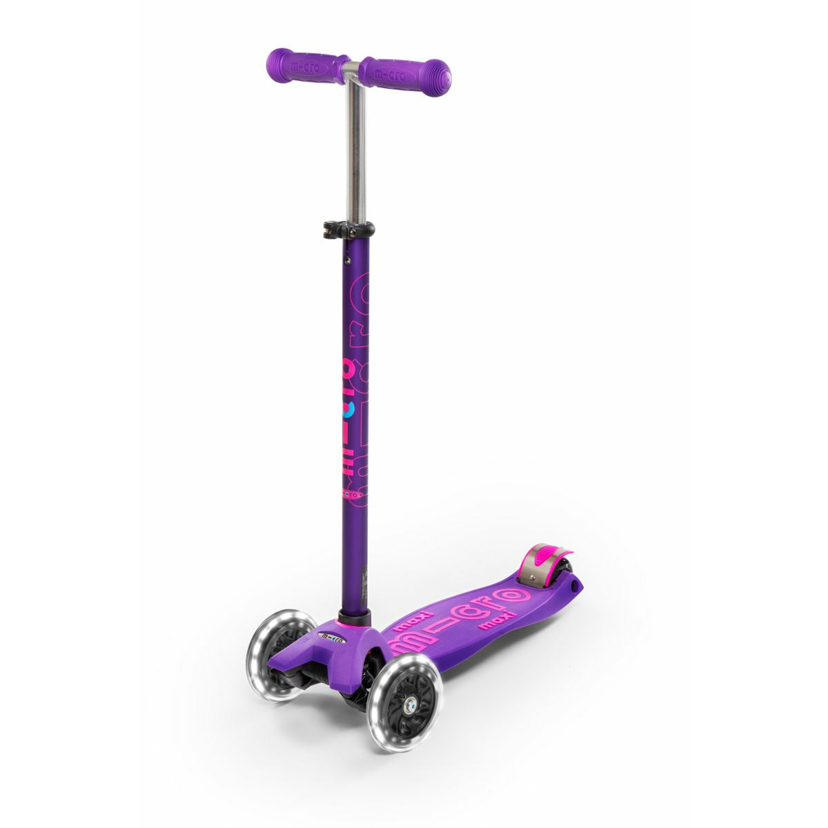 Micro Kickboard: Maxi Deluxe LED -- Purple/Pink