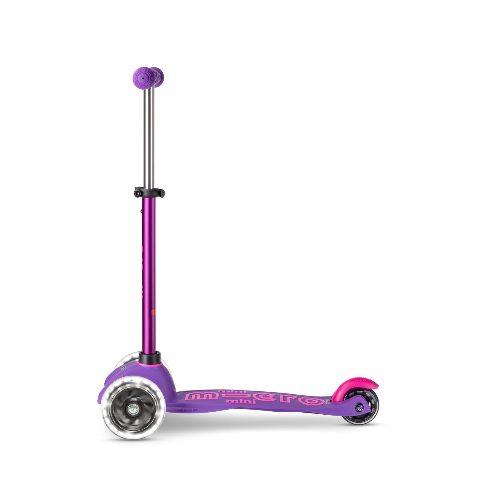 Micro Kickboard: Mini Deluxe LED -- Purple/Pink