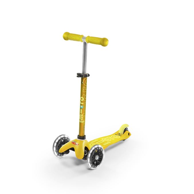 Micro Kickboard: Mini Deluxe LED -- Yellow