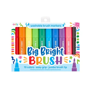 Ooly Big Bright Brush Markers -- Set of 10